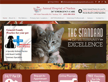 Tablet Screenshot of animalhospitalofnashua.com